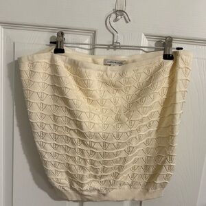 American Eagle Outfitters Cream strapless/sleeveless cropped tube top size L
